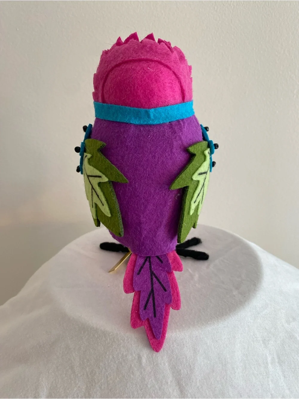 Target Featherly Freinds Felt “Trapper” 2021 Bird with Teal & Purple Wing